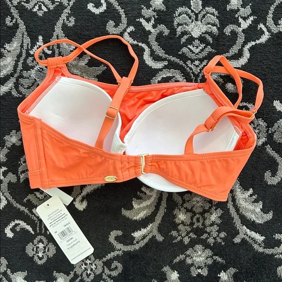 NWT Sunsets Taylor Bralette Size 34D/36C Tropical Coral - Picture 7 of 7